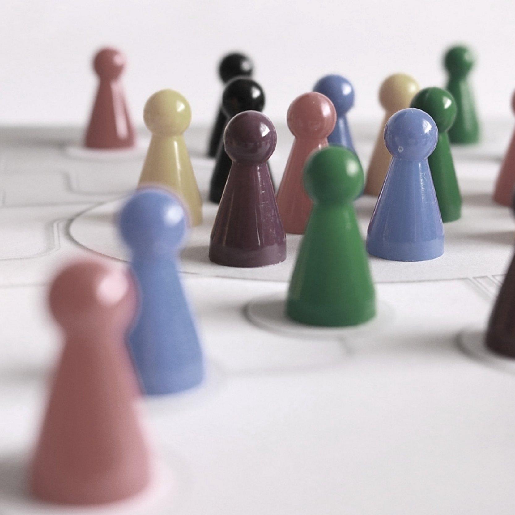 Spielfiguren von Mensch-ärgere-dich-nicht