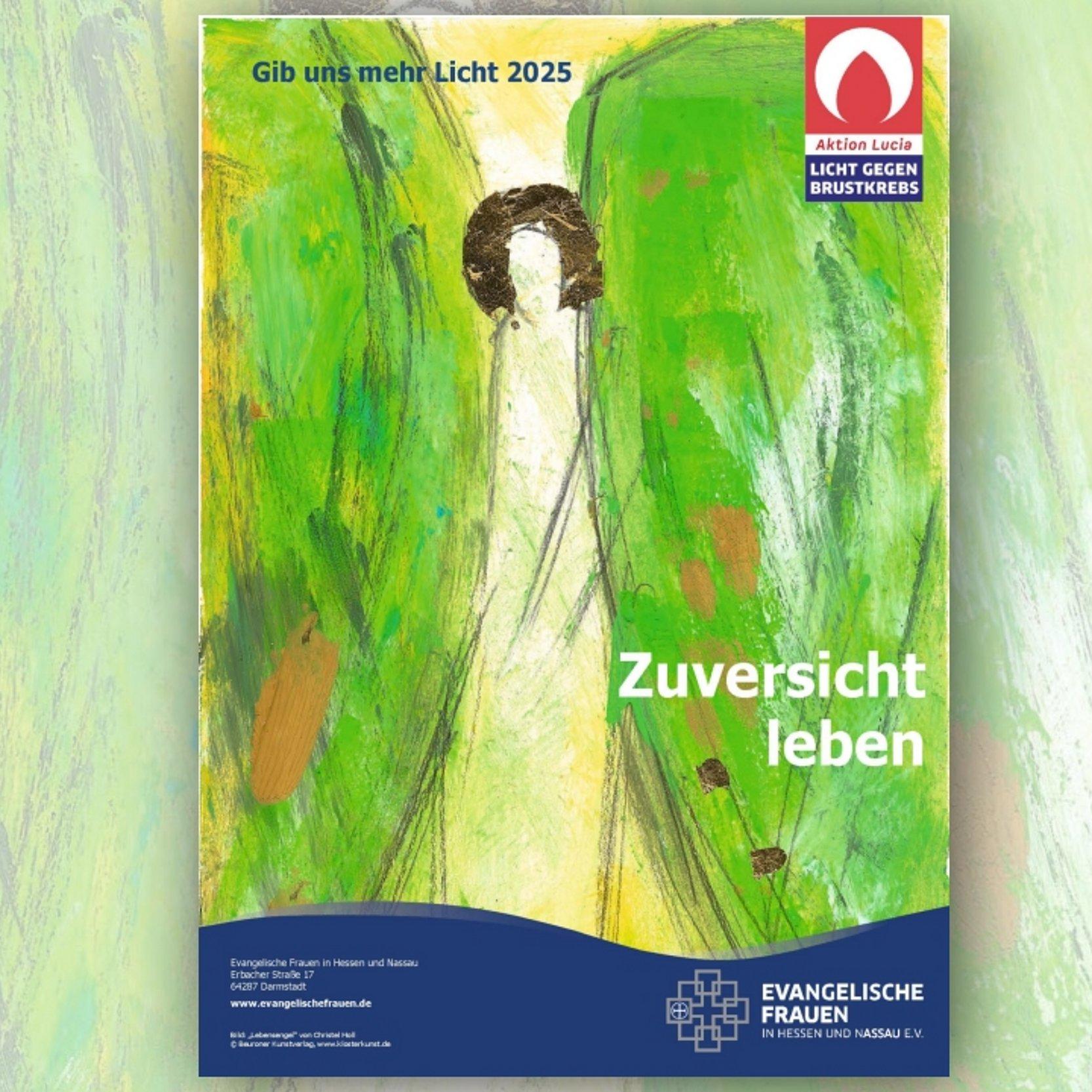Cover der Abendandacht „Zuversicht leben“ unter Verwendung des Bilds „Lebensengel“