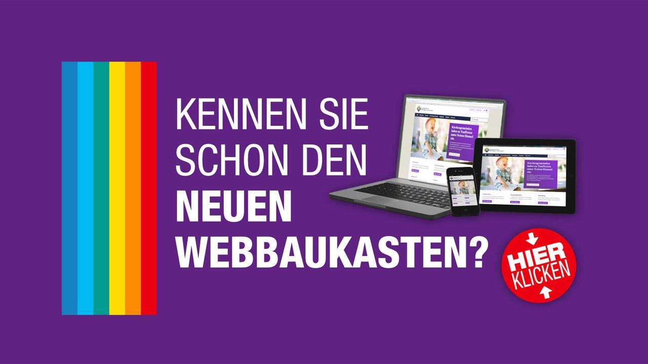 Werbung für den Webbaukasten