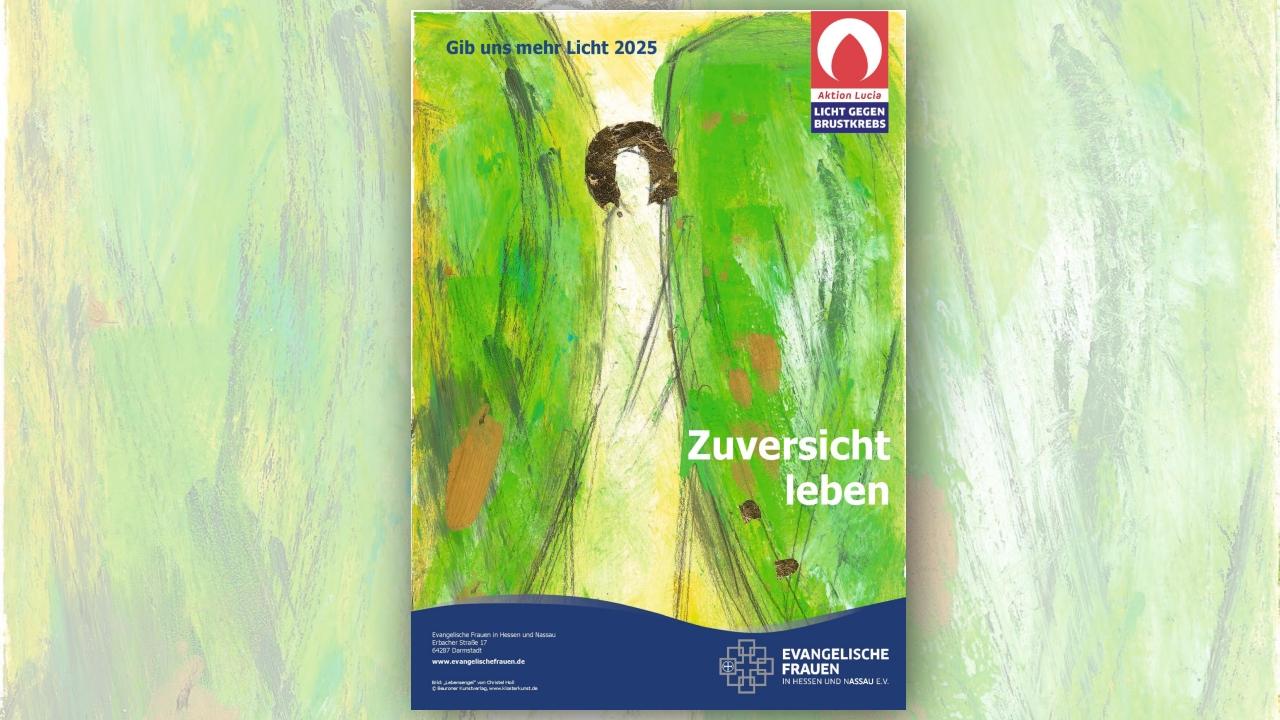Cover der Abendandacht „Zuversicht leben“ unter Verwendung des Bilds „Lebensengel“