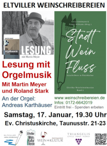 Plakat Lesung mit Orgelmusik