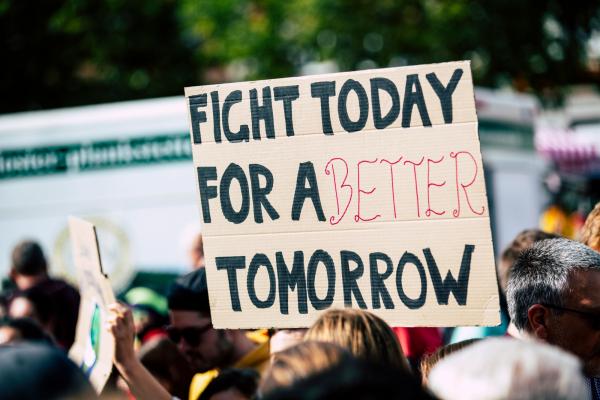 Demonstration für eine bessere Zukunft