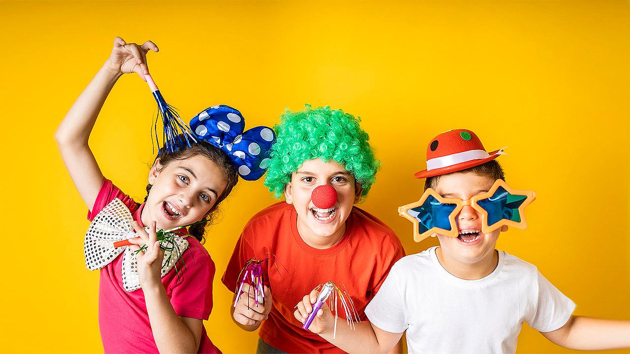 Fastnacht Verkleidete Kinder