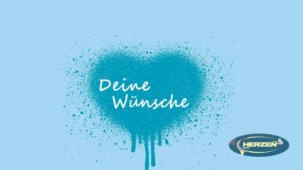 Graffiti-Herz mit Schrift: deine Wünsche