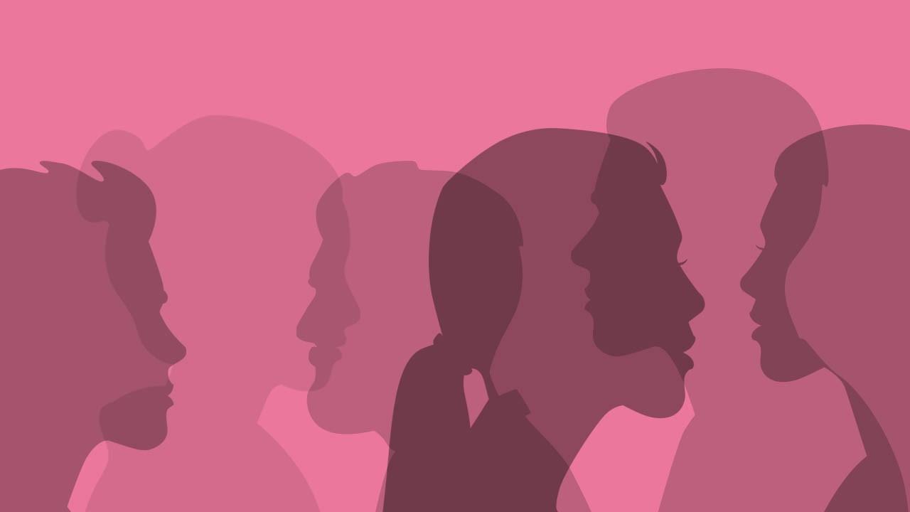 Personen Grafik mit Silhouetten