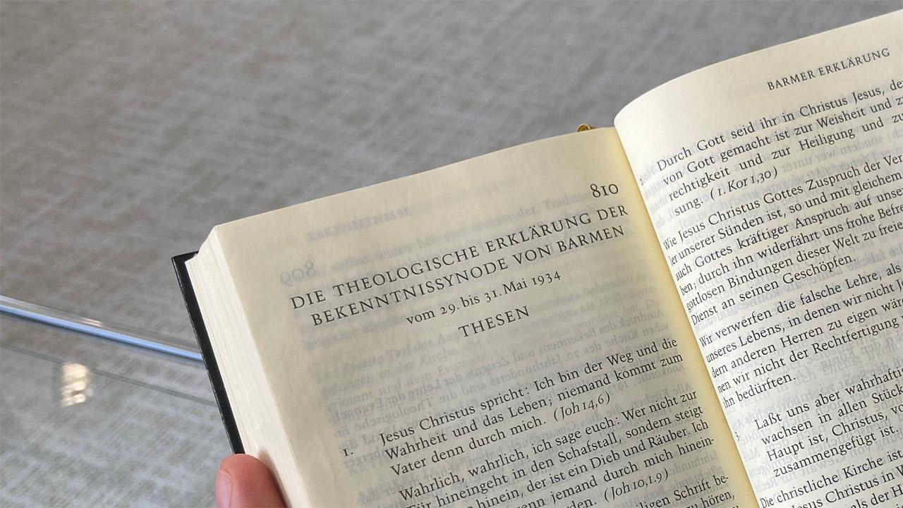 Barmer Theologische Erklärung Textausschnitt der Erklärung