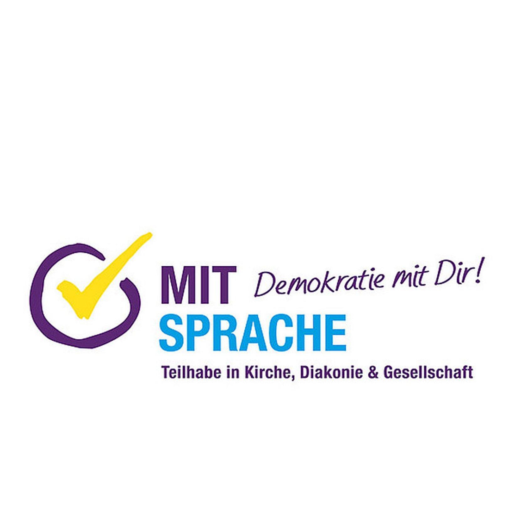 MIT SPRACHE - Teilhabe in Kirche, Diakonie und Gesellschaft Logo: MIT SPRACHE - Teilhabe in Kirche, Diakonie und Gesellschaft