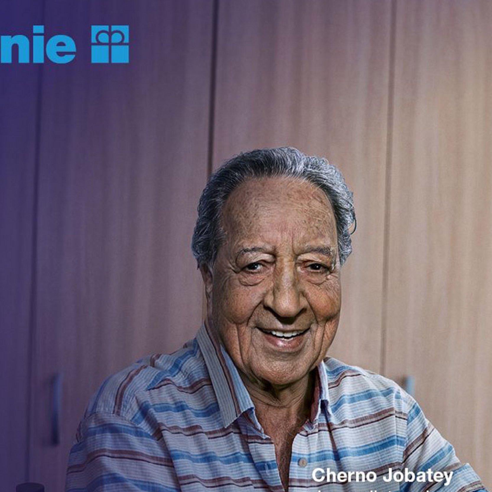 Pflegekampagne Künstlich gealterter Cherno Jobatey