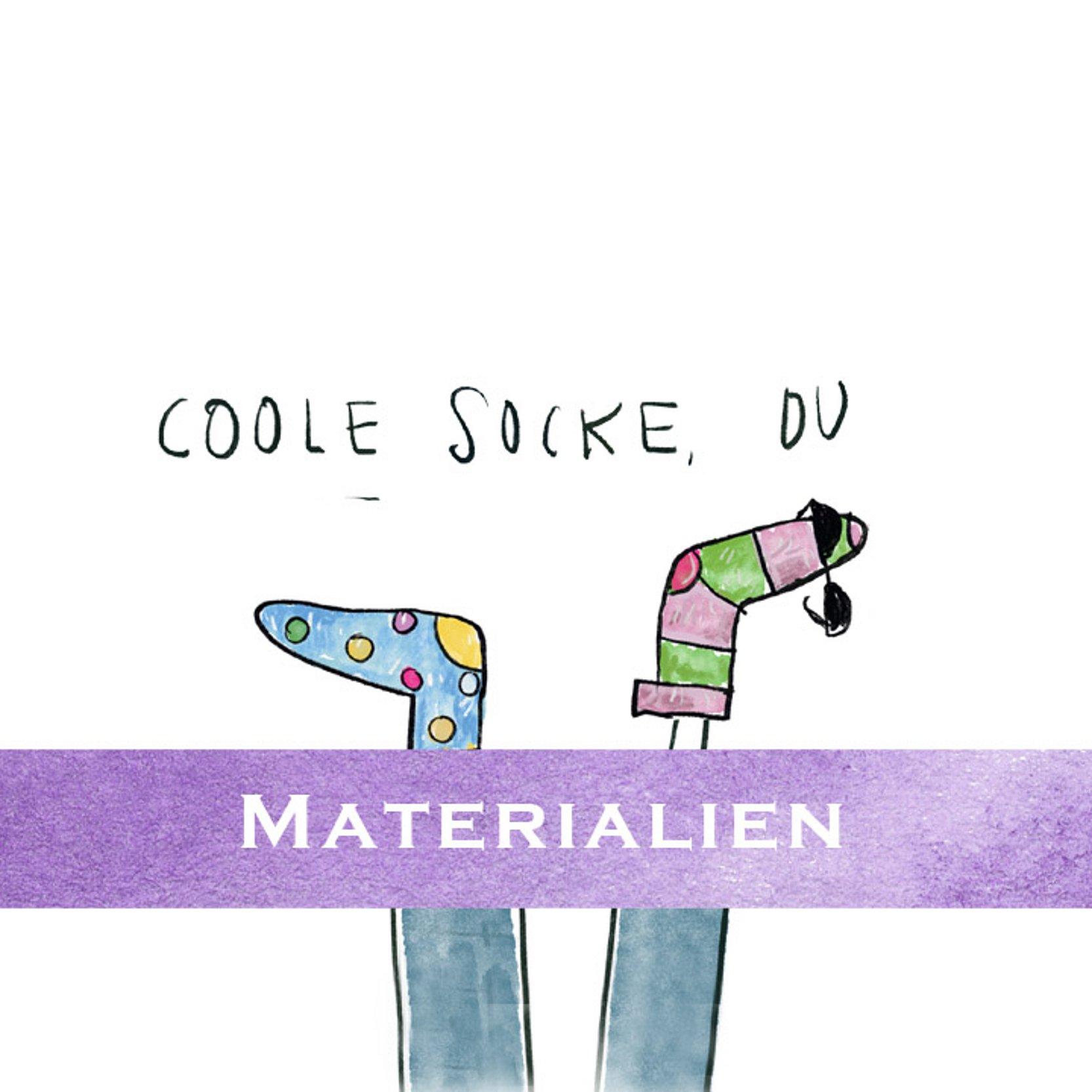 Materialien Materialien zum Welt-Down-Syndrom-Tag - Aquarellzeichnung mit bunten Socken
