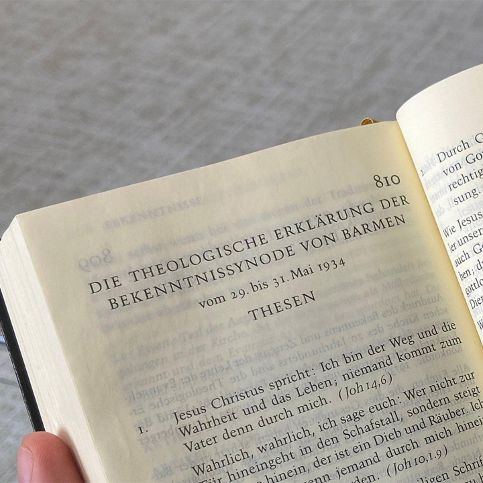 Barmer Theologische Erklärung Textausschnitt der Erklärung