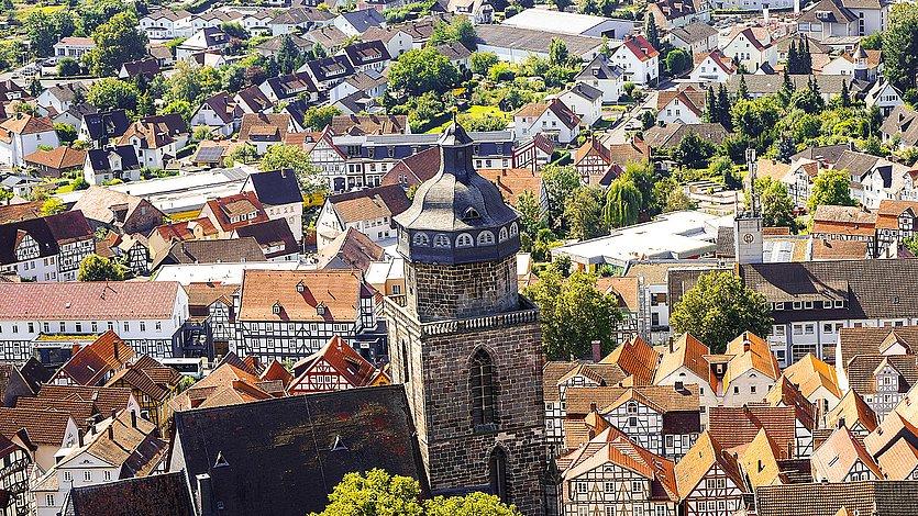 Homberger (Efze) Blick auf Homberg (Efze) mit Kirche