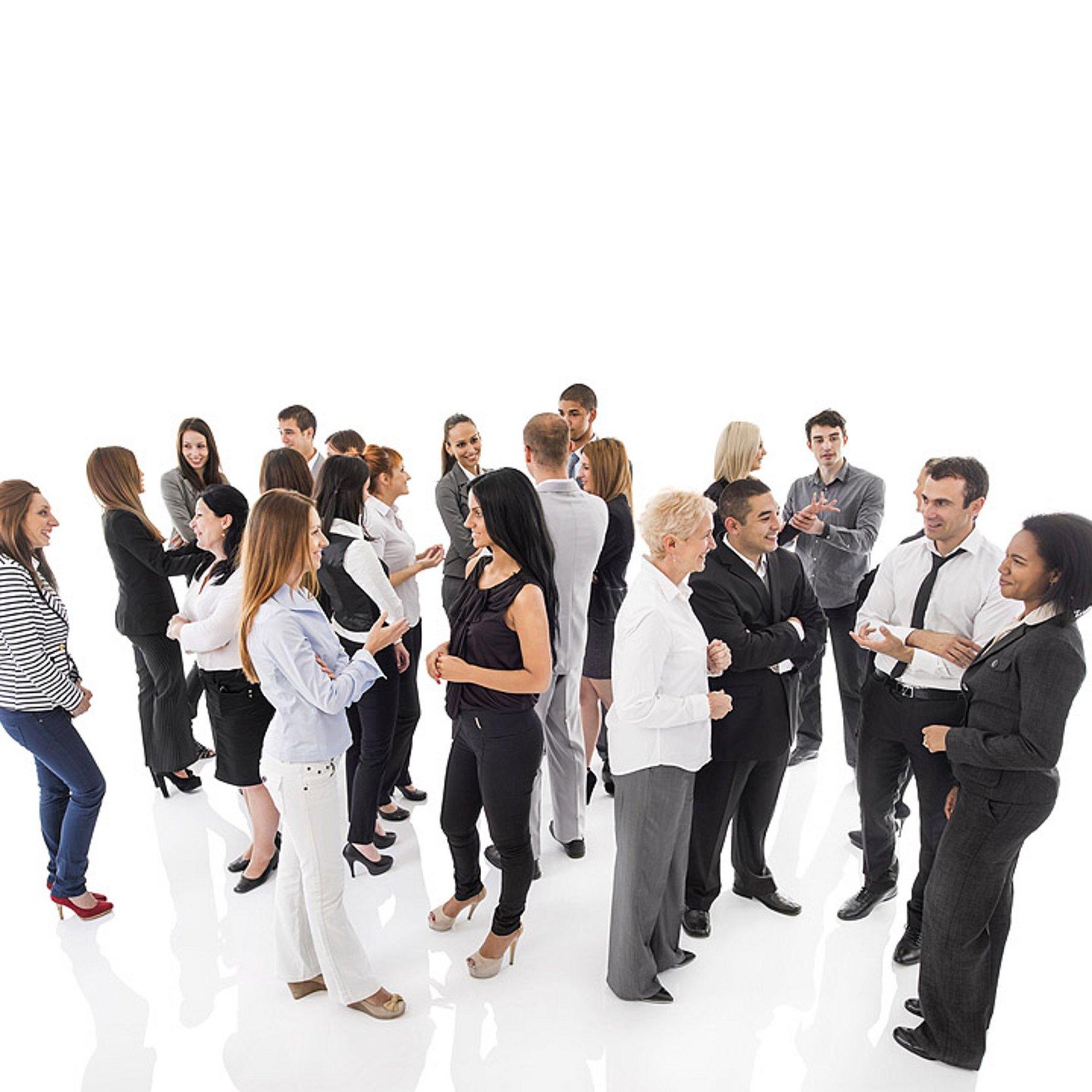 Miteinander, Gruppe Menschen in einer Gruppe