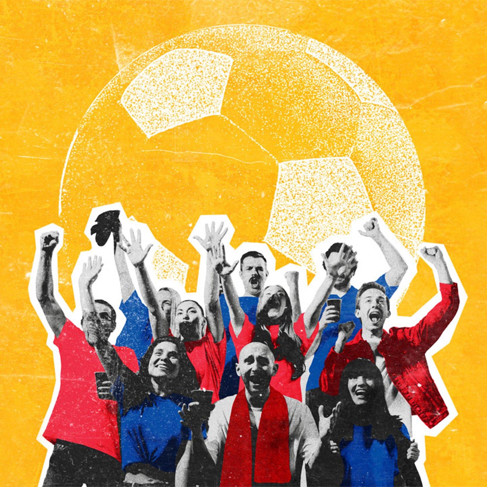 Fußball Jubelnde Fans