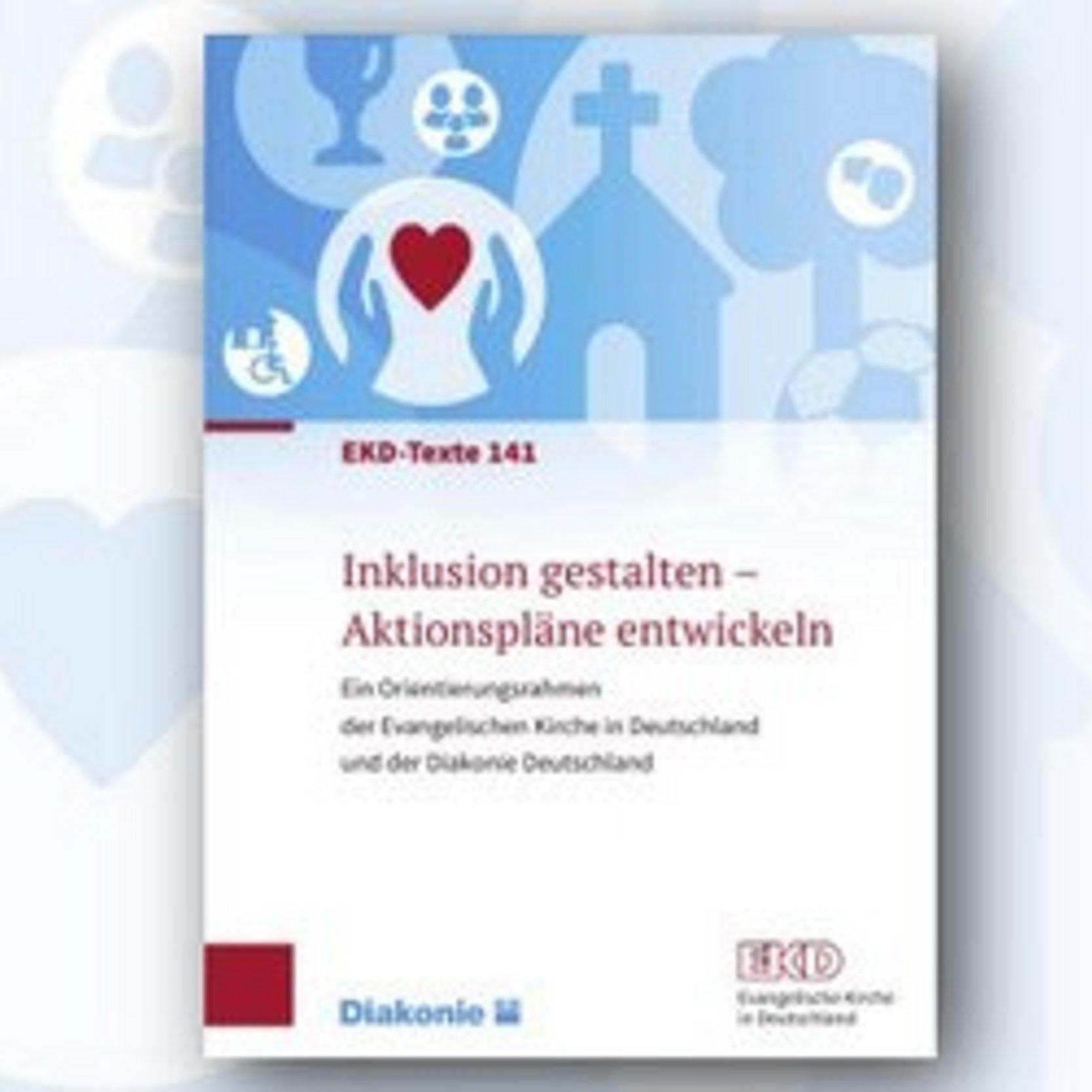 Inklusion Aktionspläne Darstellung des Buchcovers "EKD-Orientierungsrahmen".