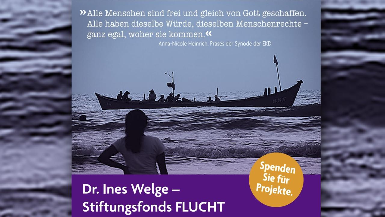 Menschen auf einem Flüchtlingsboot