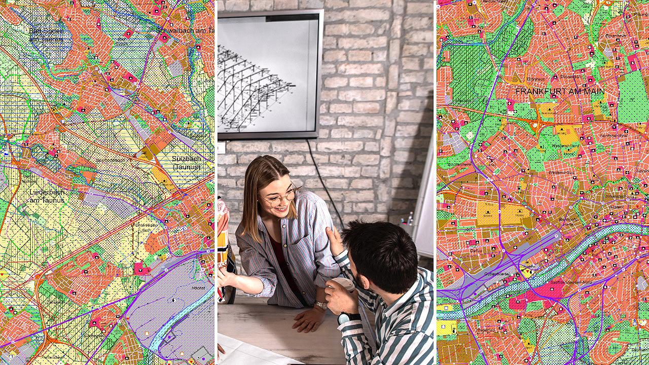 Eine junge Frau und ein junger Mann diskutieren über Pläne