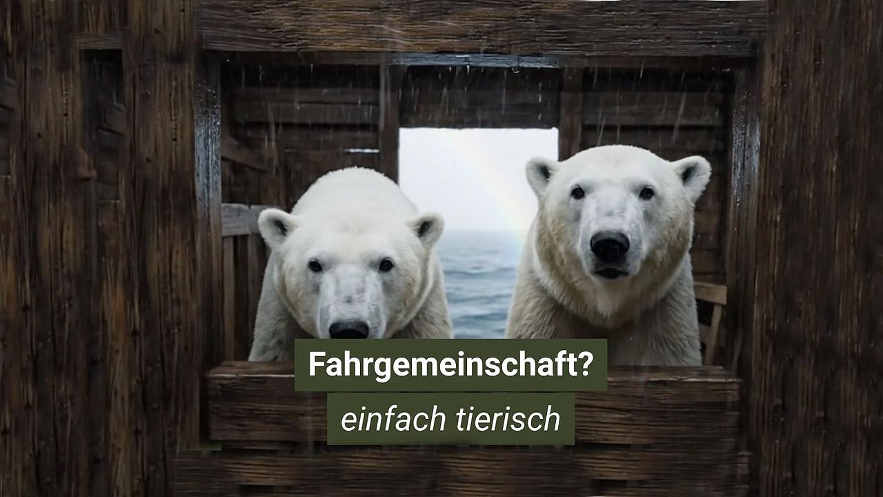 Generiertes Bild mit zwei Eisbären auf der Arche Noah