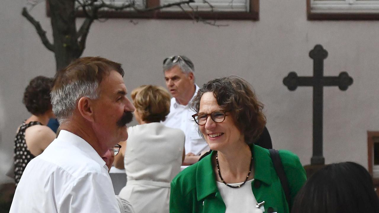 Austausch Kirchenpräsidentin Christiane Tietz im Gespräch