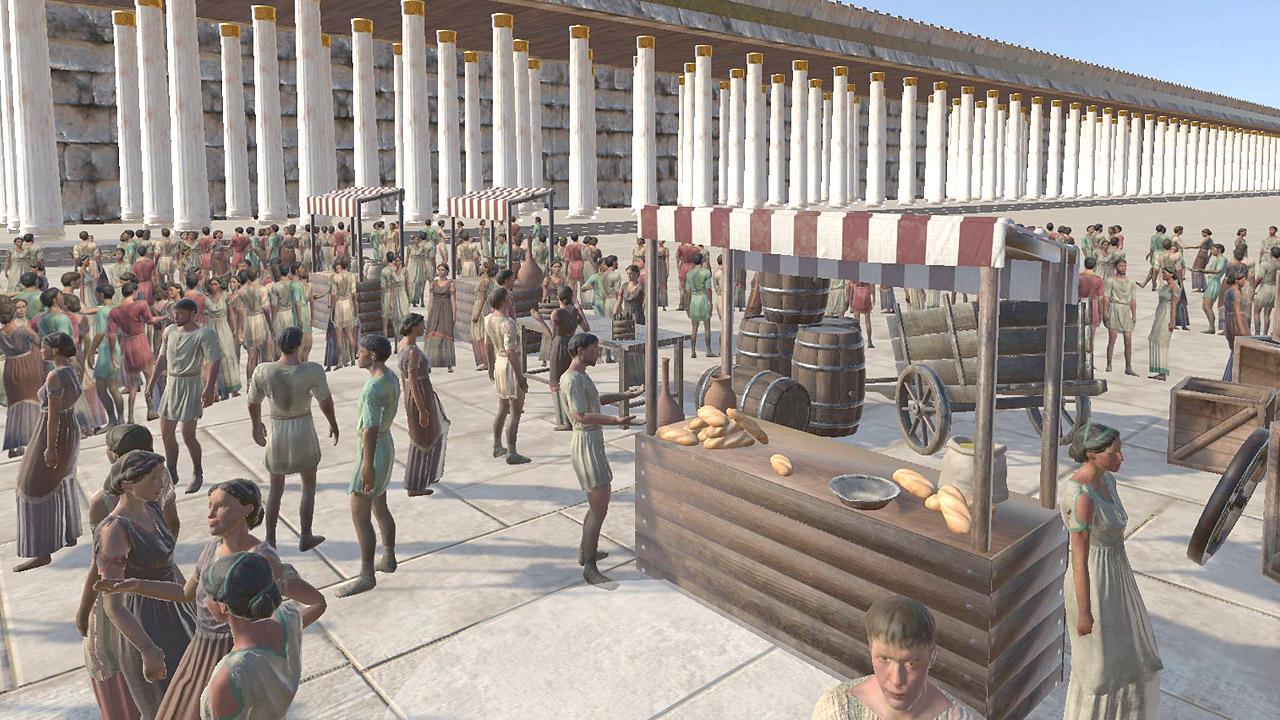 Menschen auf einem Platz