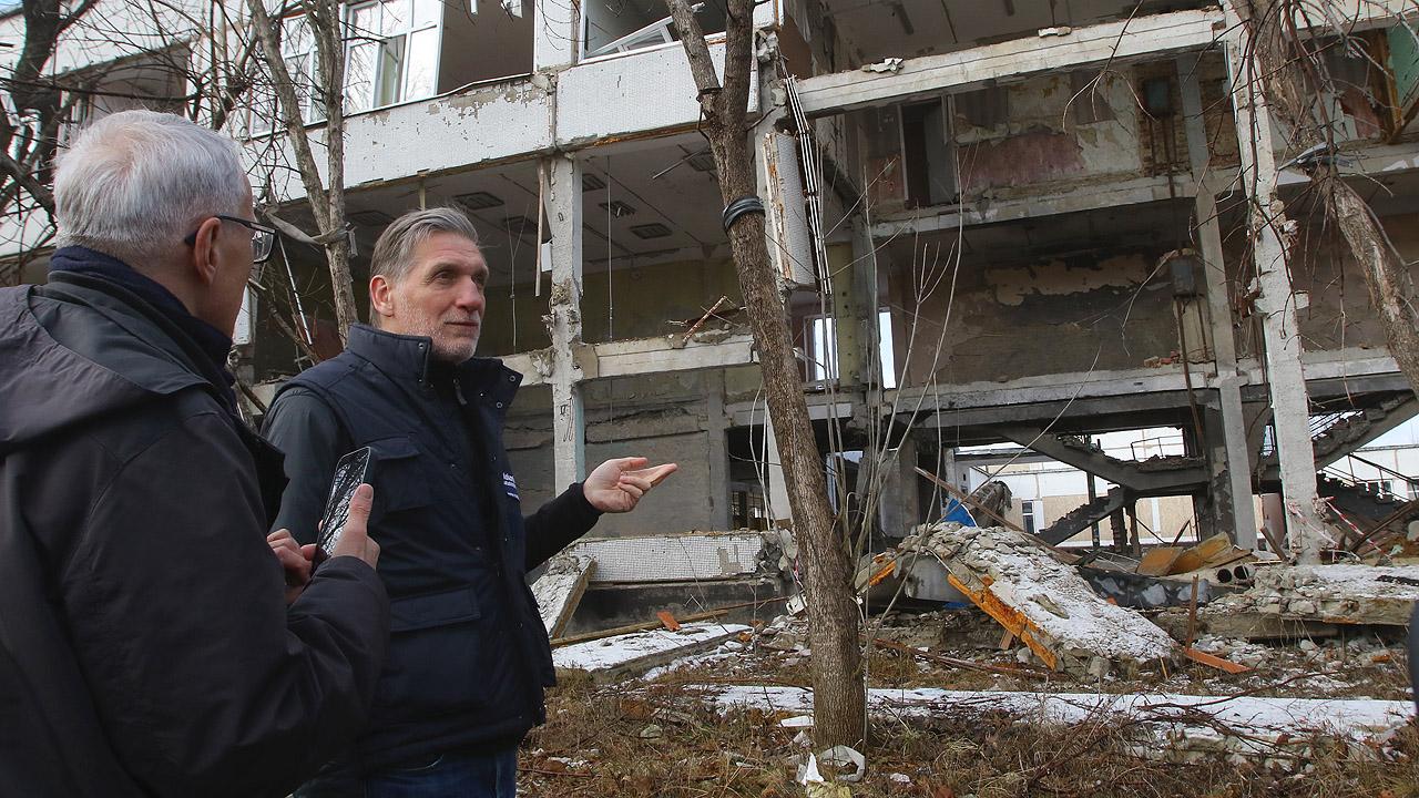 Martin Keßler in der Ukraine Zerstörte Häuser