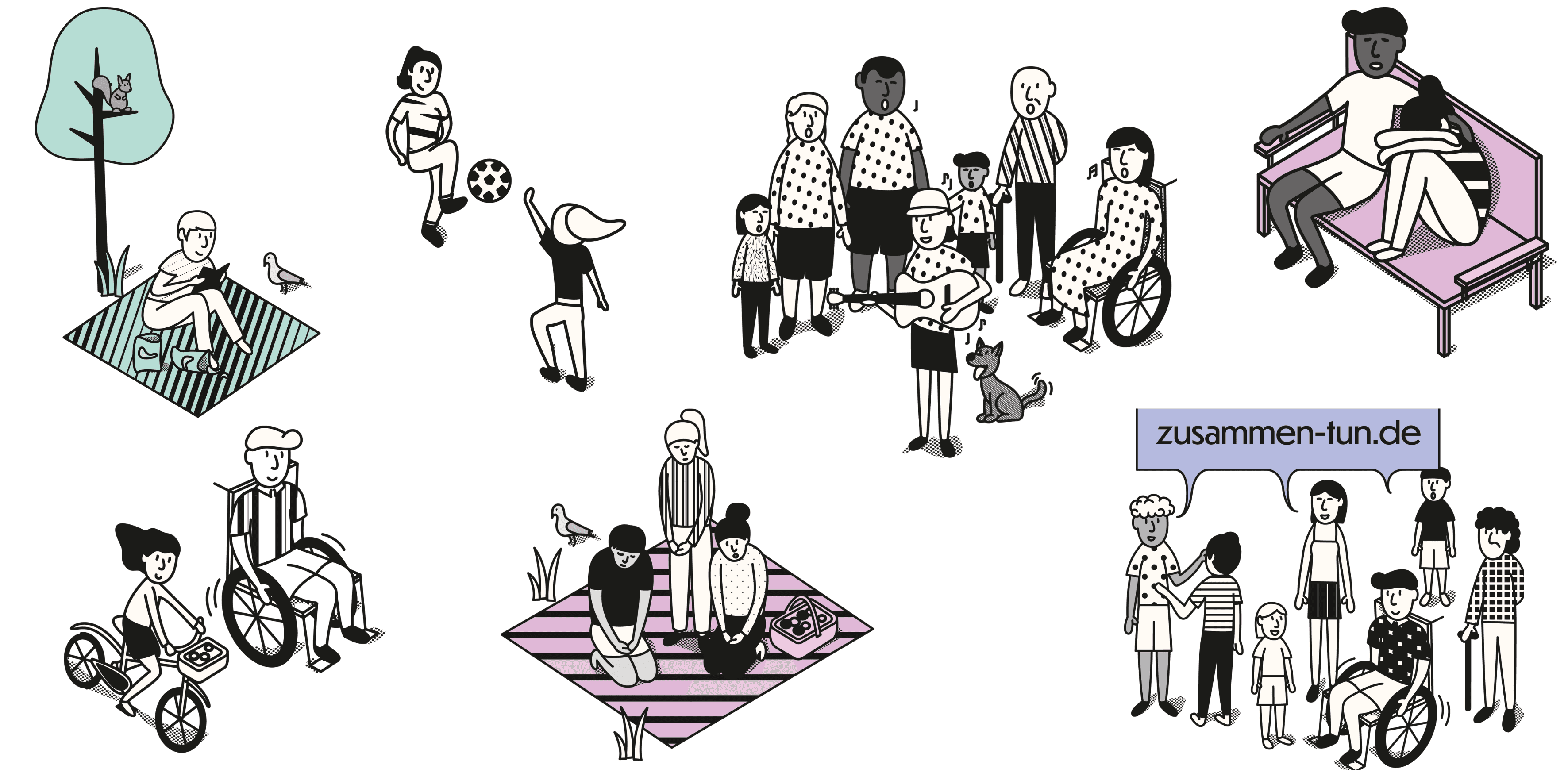 Übersicht einzelne Personen der Impulspost Du bist nicht allein allein