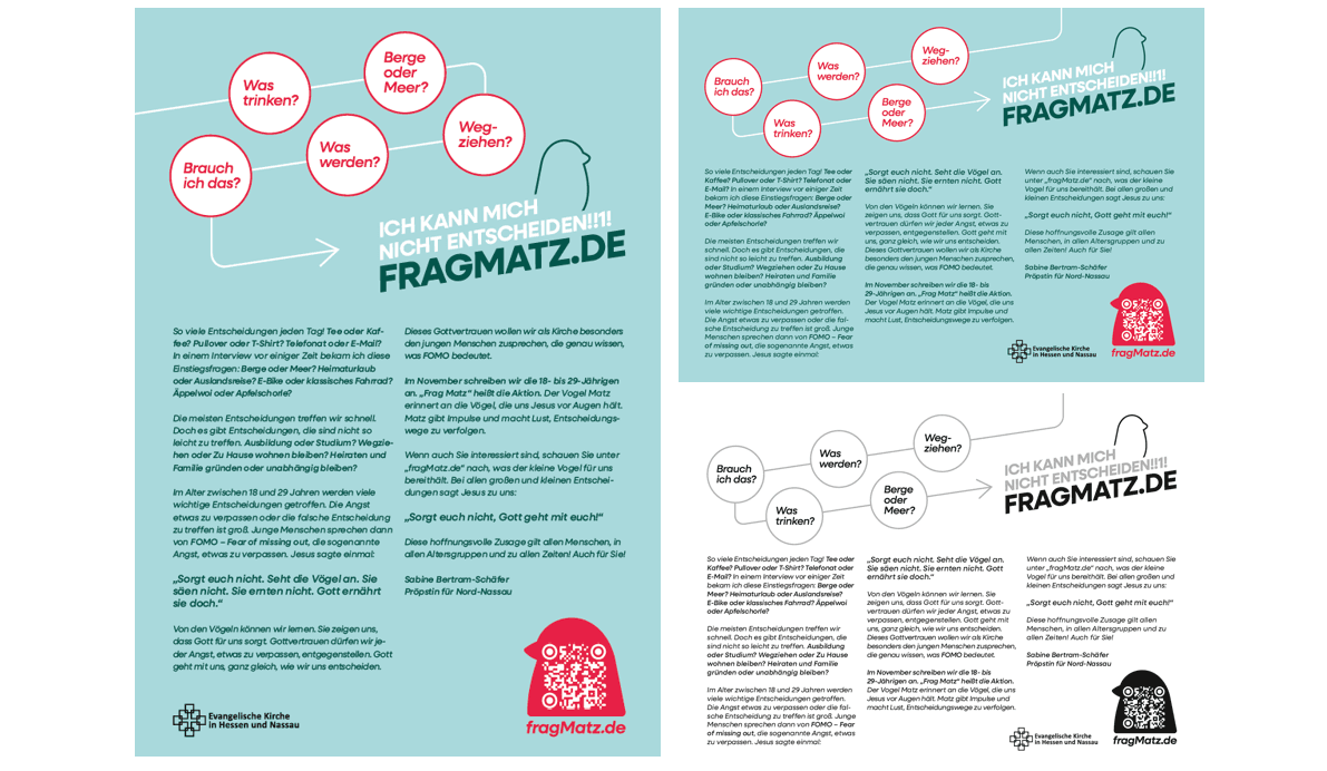 Gemeindebriefvorlage mit geistlicher Impuls zur Impulspost Frag Matz