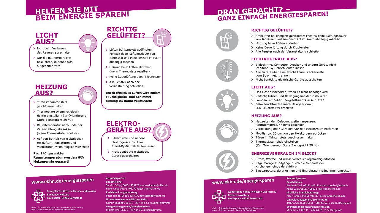 Plakate mit Tipps zum Energiesparen Plakate mit Tipps zum Energiespare