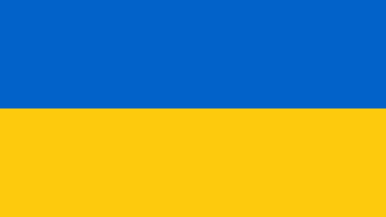 Ukraineflagge: blau und gelb