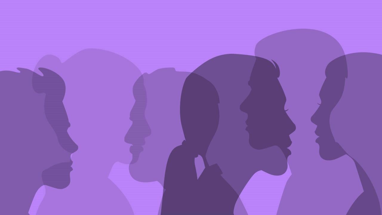 Grafik mit Silhouetten