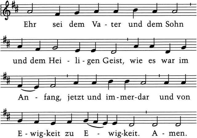 Ehr sei dem Vater un ddem Sohn Ehr sei dem Vater un ddem Sohn