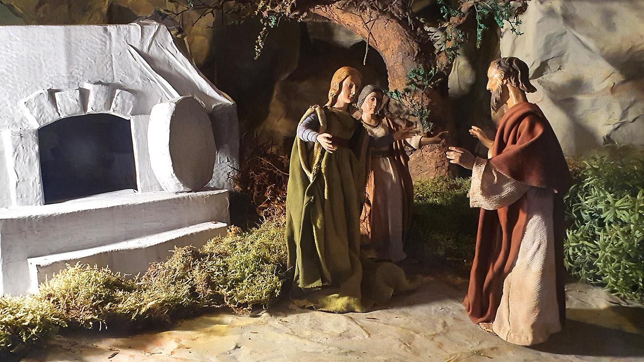 Osterkrippe Osterkrippe, Auferstehung, Grab, leeres Grab