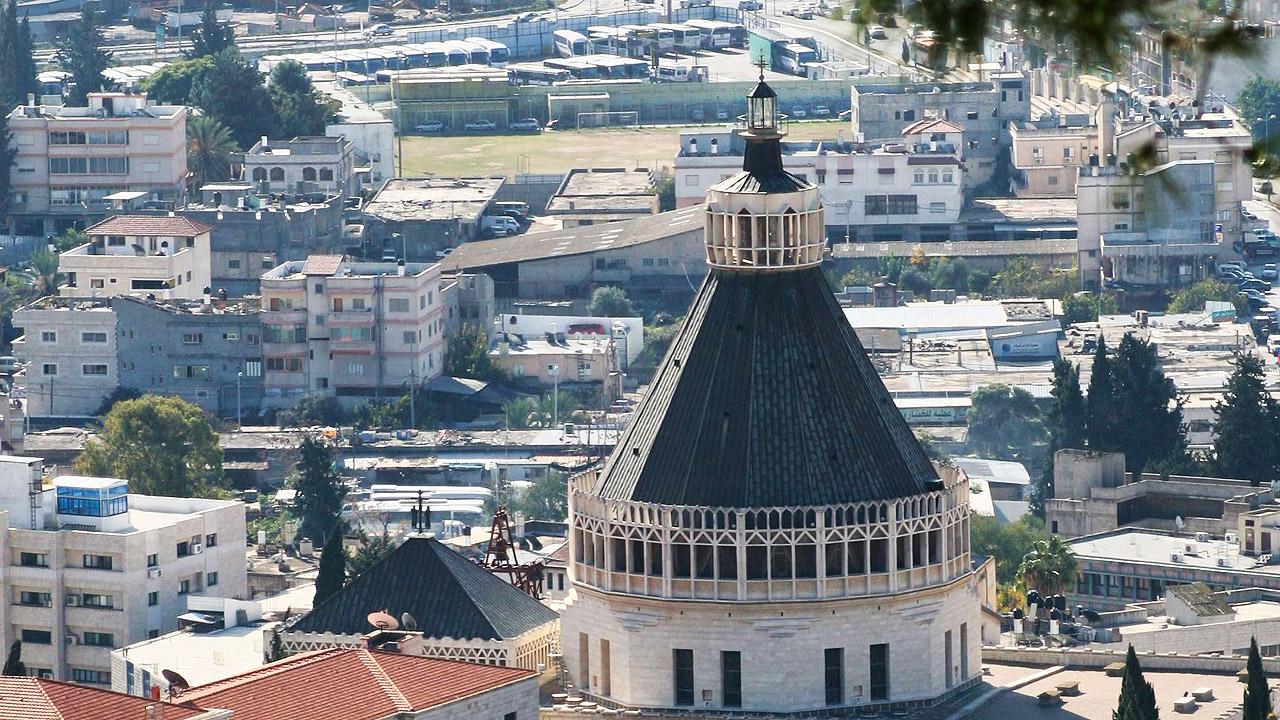 Heutiges Stadtbild von Nazareth