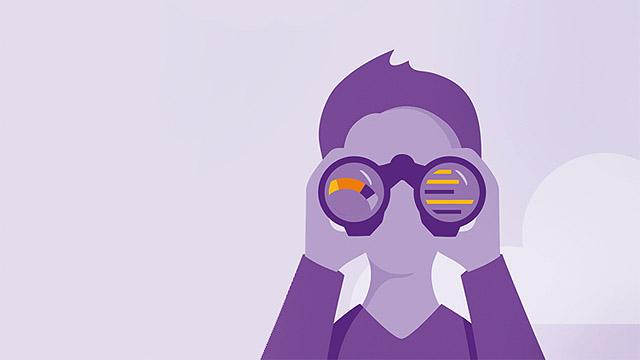 Männchen mit Fernglas