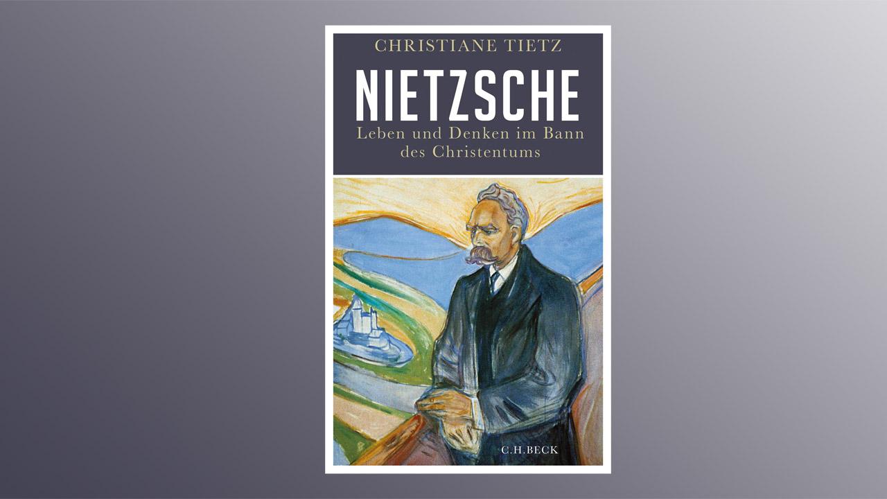 Buchcover Buchcover mit gemaltem Nietzsche-Portrait