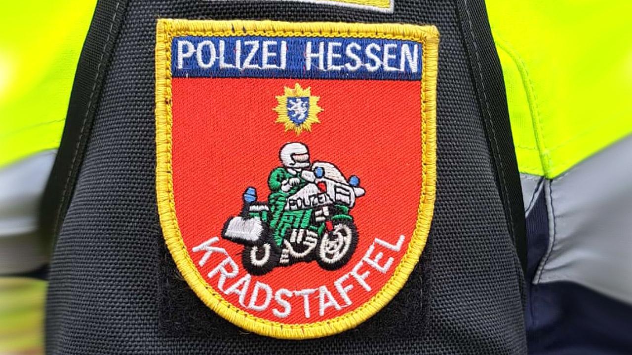 Kraftradstaffel der Polizei Logo der Kraftradstaffel der Polizei, aufgesticktes Motorrad