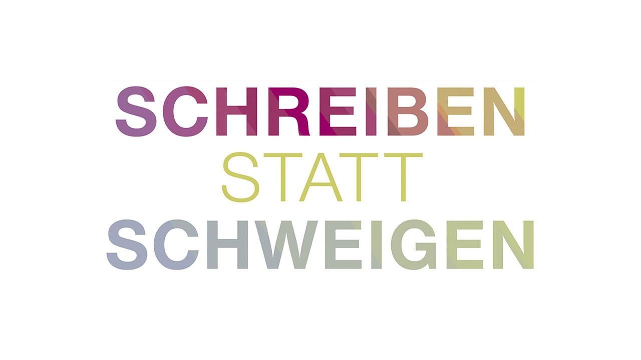 Worte "schreiben statt schweigen"