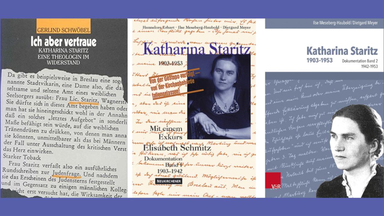 Literatur über Katharina Staritz Drei Cover von Büchern über Katharina Staritz in einem Bild zusammengefügt