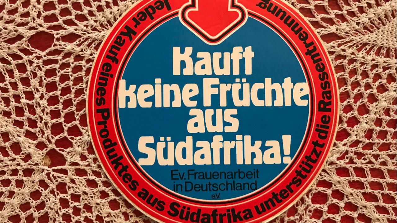Kauft keine Früchte aus Südafrika Aufkleber