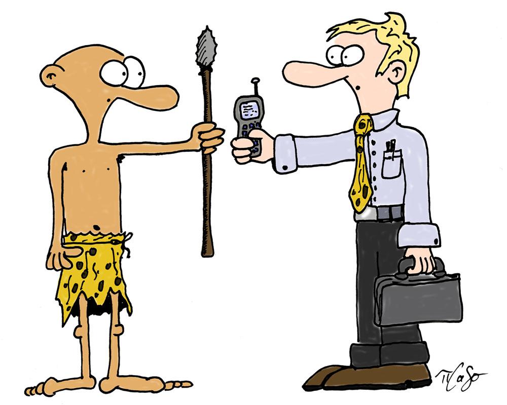 Evolution Urzeitmensch und heutiger Mensch