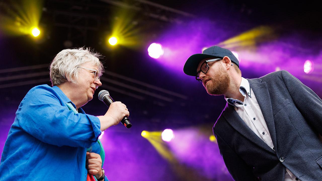 Dorette Seibert und Matthias Braun Dorette Seibert und Matthias Braun auf der Bühne